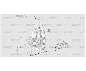 VCG2E40R/40R05NGEWR/PPPP/PP2- (88105567) Клапан с регулятором соотношения Kromschroder