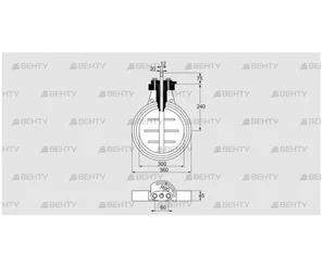 DKR 300Z03F100D (03149250) Дроссельная заслонка Kromschroder