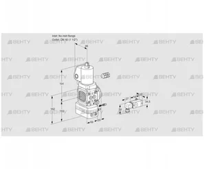 VAG2-/40R/NWSLAE (88031874) Газовый клапан с регулятором соотношения Kromschroder