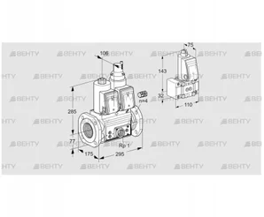 VCS665F05NLWR3E/PPEP/PPB- (88203549) Сдвоенный газовый клапан Kromschroder