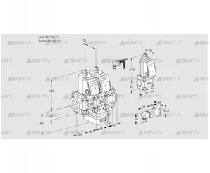 VCG1E25R/25R05NGEVWR/-3PP/PPZS (88107562) Клапан с регулятором соотношения Kromschroder