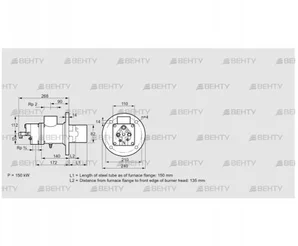 BIO 80KM-150/135-(14)E (84021526) Газовая горелка Kromschroder