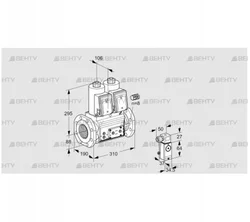 VCS780F05NNWR3E/PPPP/2-4P (88203901) Сдвоенный газовый клапан Kromschroder