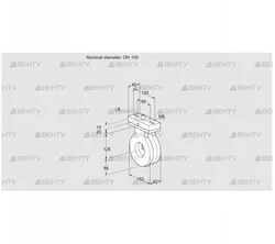 BVG100W05V (88303500) Дроссельная заслонка Kromschroder