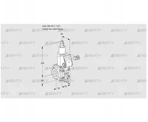 VAS340/-R/LW (88004420) Газовый клапан Kromschroder