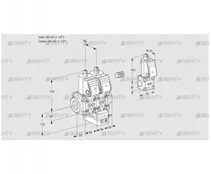 VCV2E40R/40R05NVKWR/PPPP/PPBS (88107059) Клапан с регулятором соотношения Kromschroder