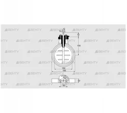 DKR 150Z03F100D (03149238) Дроссельная заслонка Kromschroder