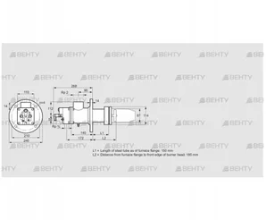 BIC 80HB-150/185-(16E)F (84199010) Газовая горелка Kromschroder