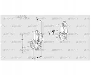 VAS1E25R/--05NWR/PP/BS (88104717) Газовый клапан Kromschroder