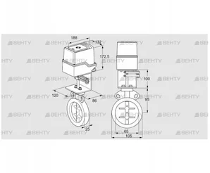 IDR65Z03D100AU/50-15W15E (88303214) Дроссельная заслонка Kromschroder