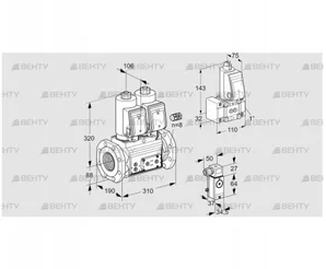 VCS780F05NNWGR3E/3-PP/PPZ- (88204929) Сдвоенный газовый клапан Kromschroder