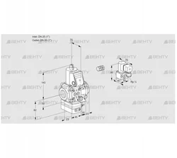 VAG1E25R/25R05GEVWR/PP/ZY (88107793) Газовый клапан с регулятором соотношения Kromschroder