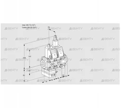 VCG1T15N/20N05GALVQR/PPPP/PPPP (88103405) Клапан с регулятором соотношения Kromschroder