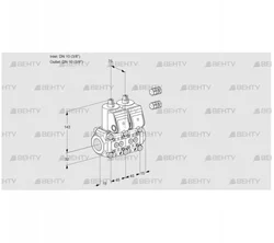 VCS1E10R/10R05NNQR3/PPPP/PPPP (88101110) Сдвоенный газовый клапан Kromschroder