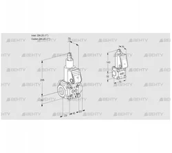 VAS1E25R/25R05LWR/PP/BS (88103351) Газовый клапан Kromschroder