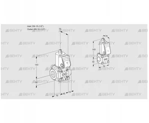 VAS1T15N/15N05NQR/PP/BS (88105604) Газовый клапан Kromschroder