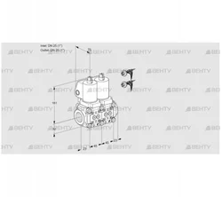 VCS1E25R/25R05NNQSL7/PPPP/PPPP (88102680) Сдвоенный газовый клапан Kromschroder