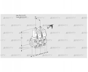 VCS1E15R/15R05NNWGR/PPPP/PPPP (88103824) Сдвоенный газовый клапан Kromschroder