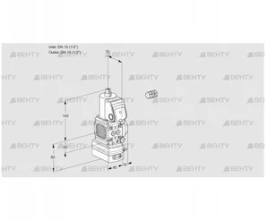 VAD1E15R/15R05FD-25WR/PP/PP (88102070) Газовый клапан с регулятором давления Kromschroder