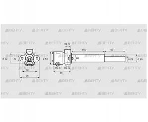 ZKIH 600/100R (84214060) Пилотная горелка Kromschroder