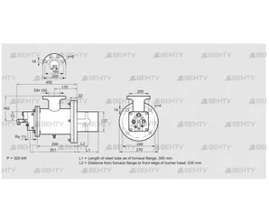 BIOW 125HB-300/235-(2)F (84199157) Газовая горелка Kromschroder