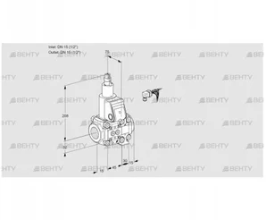 VAS1E15R/15R05LVWR/PP/PP (88105560) Газовый клапан Kromschroder