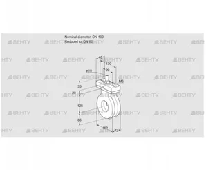 BVG100/80W05F (88303369) Дроссельная заслонка Kromschroder