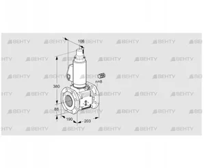 VAS780F05LWGL3B/PP/PP (88206842) Газовый клапан Kromschroder