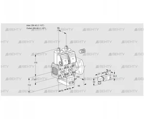 VCV2E40F/40F05FNVKWR/2-PP/PPPP (88101214) Клапан с регулятором соотношения Kromschroder