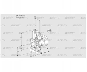 VAD3E50R/50F05D-50VWR/PP/PP (88106247) Газовый клапан с регулятором давления Kromschroder