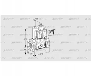 VCS780F05NNWGRE/PPPP/PPEP (88203713) Сдвоенный газовый клапан Kromschroder