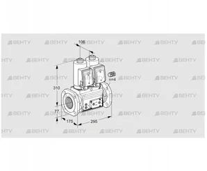 VCS665F05NNKSR3E/PPPP/PPPP (88204434) Сдвоенный газовый клапан Kromschroder