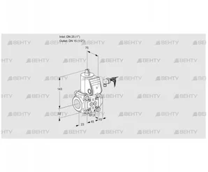 VAS125/15R/NW (88012079) Газовый клапан Kromschroder