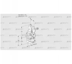 VAD240R/NKGR-50A (88033152) Газовый клапан с регулятором давления Kromschroder