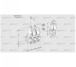 VCS1E25R/25R05NNWSR3/PPPP/PPZS (88104574) Сдвоенный газовый клапан Kromschroder