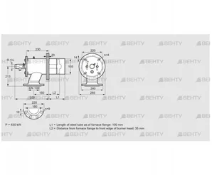 ZIO 165HB-100/35-(18)D (84246114) Газовая горелка Kromschroder