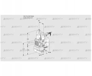 VAH3-/50F/NWAE (88032570) Клапан с регулятором расхода Kromschroder