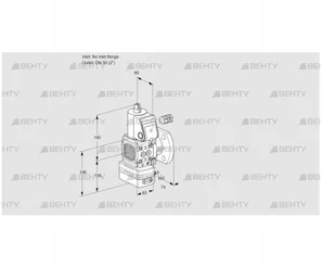 VAG3-/50F/NWAN (88011334) Газовый клапан с регулятором соотношения Kromschroder