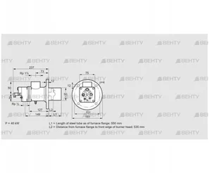 BIO 50RB-550/535-(39)D (84015561) Газовая горелка Kromschroder