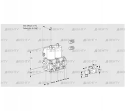 VCS1E20R/20R05NNQL3/PPPP/2-PP (88105408) Сдвоенный газовый клапан Kromschroder