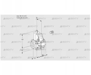 VAS1E15R/15R05NVQR/MM/PP (88102749) Газовый клапан Kromschroder