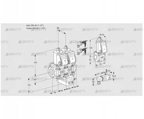 VCG2E40R/40R05NGEWR6/-3PP/PPZS (88106000) Клапан с регулятором соотношения Kromschroder