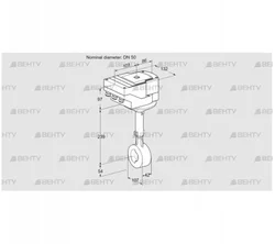 IBHS50Z01A/40A3D (88301130) Дроссельная заслонка Kromschroder