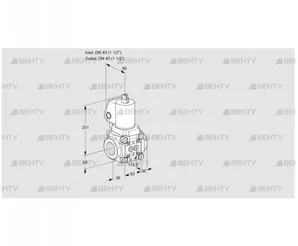 VAS3T40N/NQGL (88004524) Газовый клапан Kromschroder