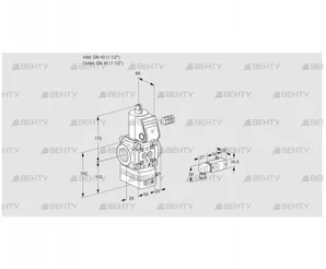 VAD240R/NW-100A (88004746) Газовый клапан с регулятором давления Kromschroder