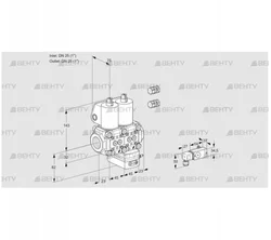 VCG1E25R/25R05NGNWL3/PPPP/2-PP (88106600) Клапан с регулятором соотношения Kromschroder