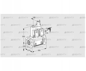 VCS8100F05NLWRB/PPPP/PPPP (88203108) Сдвоенный газовый клапан Kromschroder